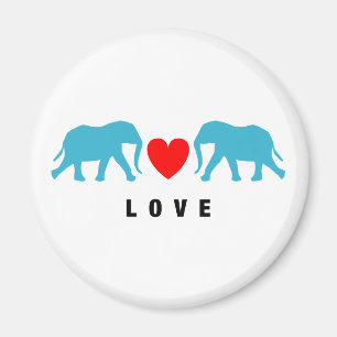 Elephants in Love Magnet