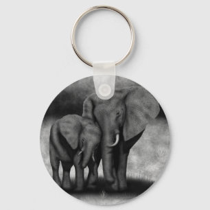 Elephants Key Ring