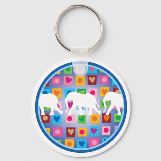 "Elephants" Keychain (Front)