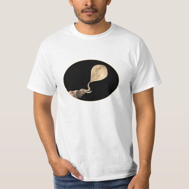 Elephants Make Full Moon T-Shirt (Front)