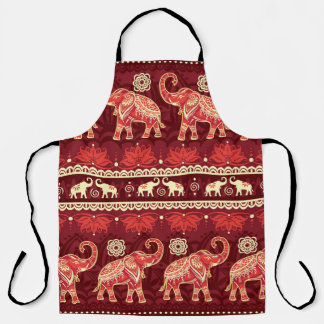 Elephants March: Playful Seamless Pattern. Apron