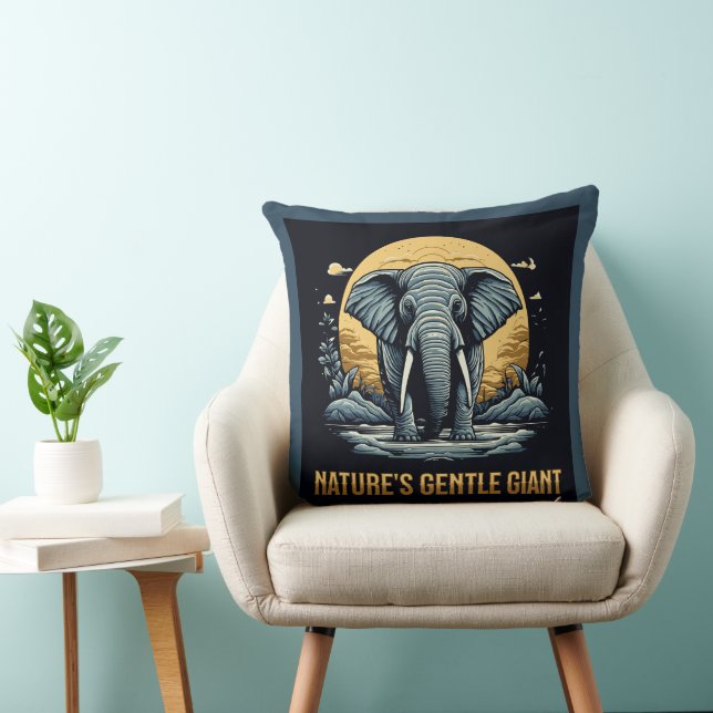 Elephants Nature's Gentle Giant Cushion (Chair)