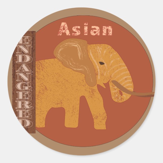 Elephants Need Our Help Classic Round Sticker (Front)