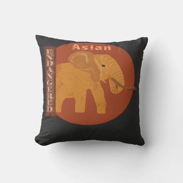 Elephants Need Our Help Cushion (Front)