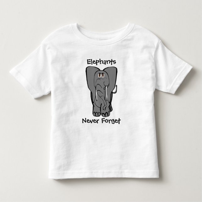 Elephants Never Forget - Customised Toddler T-Shirt (Front)
