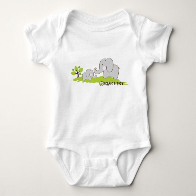 Elephants Organic Planet Kids T-Shirts (Front)