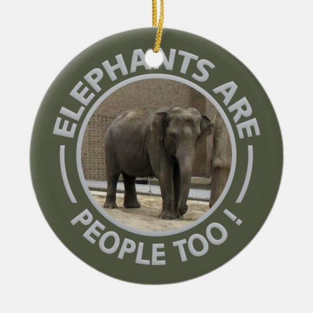 ELEPHANTS ornament - customise (Front)