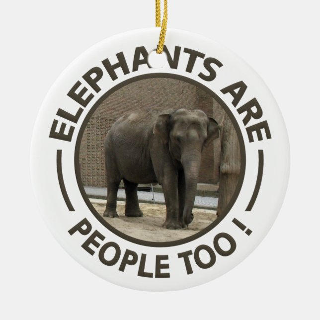 ELEPHANTS ornament - customise (Front)
