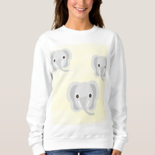 elephants painting art sweatshirt