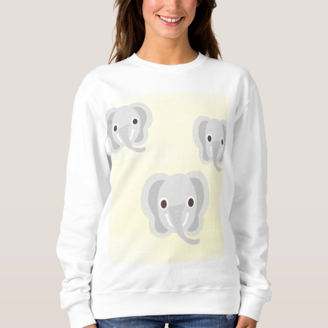 elephants painting art sweatshirt (Front)