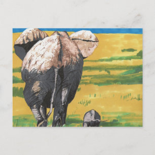 Elephants Postcard