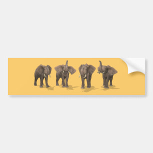 Elephants Quartet Bumper Sticker