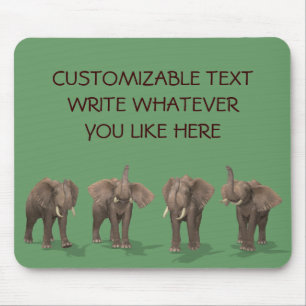 Elephants Quartet Mouse Pad