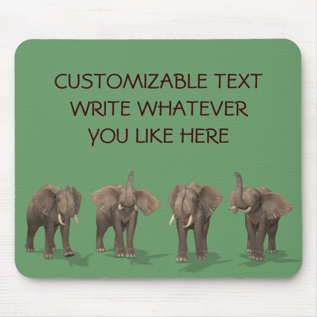 Elephants Quartet Mouse Pad (Front)