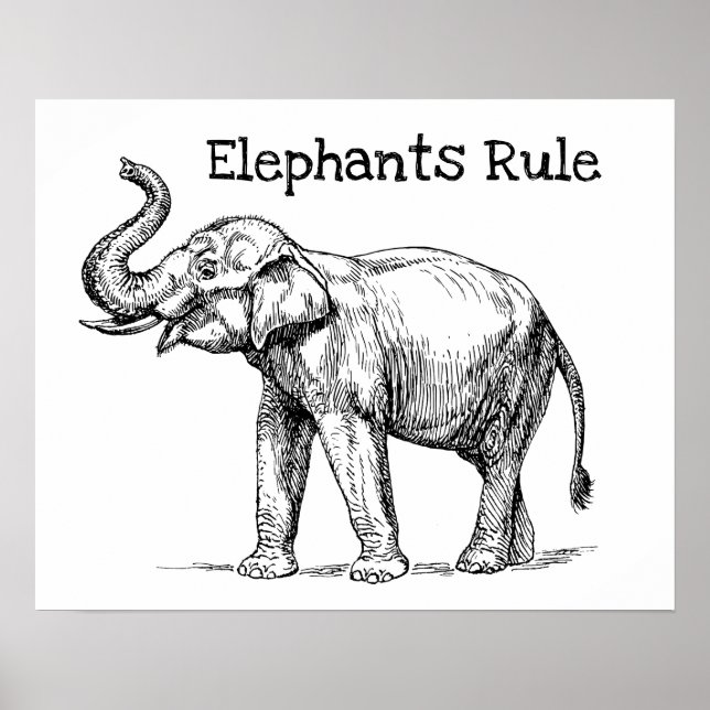 Elephants Rule Poster (Front)