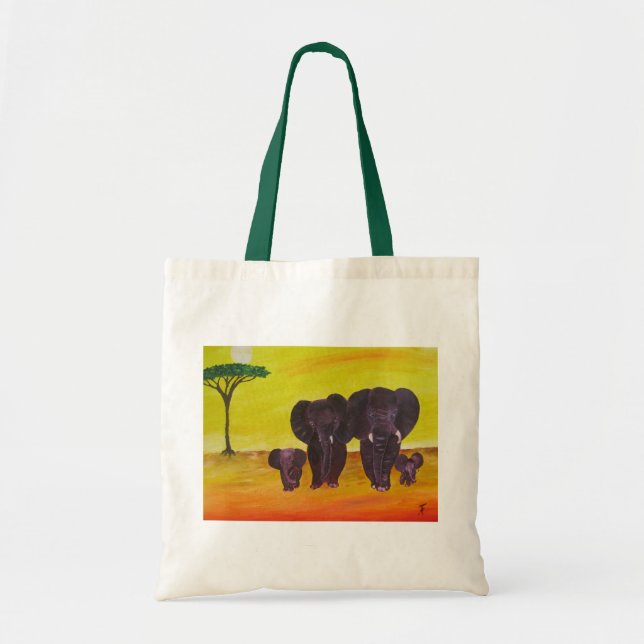 Elephants - shopper tote bag (Front)