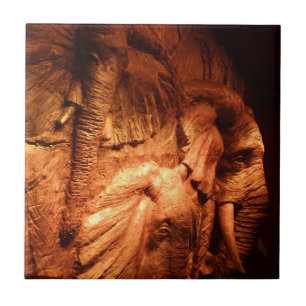 Elephants Small (4.25" x 4.25") Ceramic Photo Tile