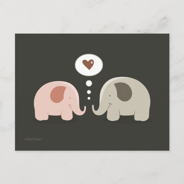 Elephants Soul Mates Postcard (Front)