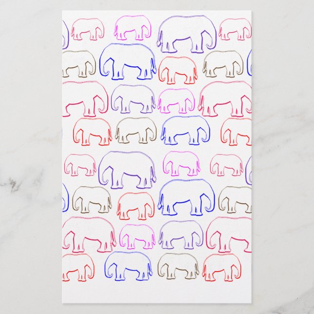 elephants stationery (Front)
