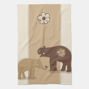Elephants Tea Towel