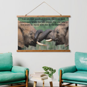 Elephants Together poster Hanging Tapestry