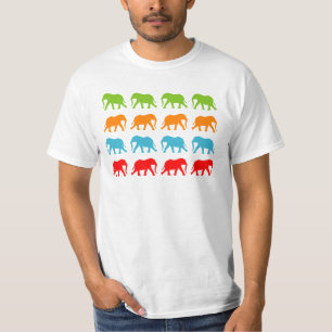 Elephants Walking Pattern T-Shirt