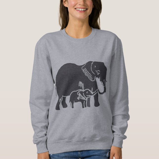 Elephants Women's Sweatshirt (Front)