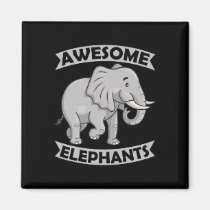 Elephants Zoo Circus Fun Elephant Conservative  Magnet