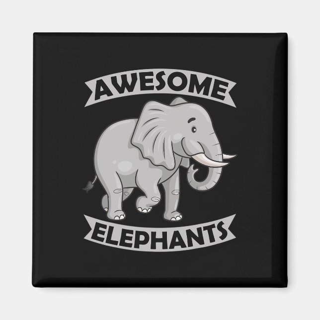 Elephants Zoo Circus Fun Elephant Conservative  Magnet (Front)