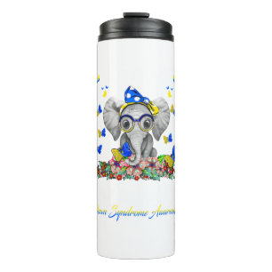 Elephent Her Fight Is My Fight Down Syndrome Thermal Tumbler