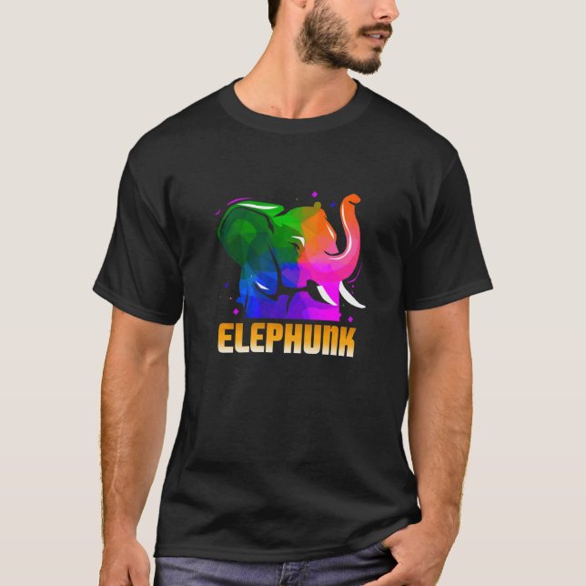 ELEPHUNK Awesome Retro Punk Present T-Shirt (Front)
