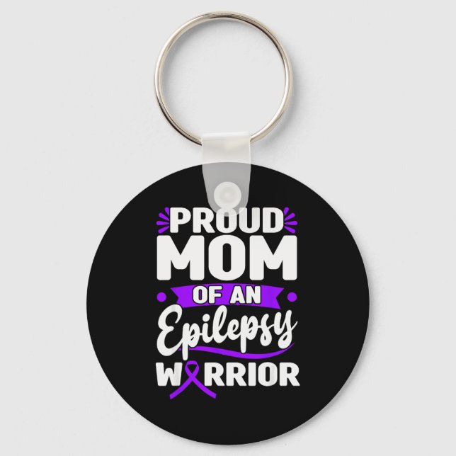 Elepsy Suprt Warrior Elepsy Awareness Month For Wo Key Ring (Front)