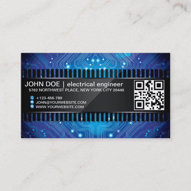 Eletronic Chip Style Business Card (Front)