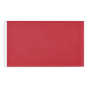 Elevate Your Design a Red Background and White  Name Tag