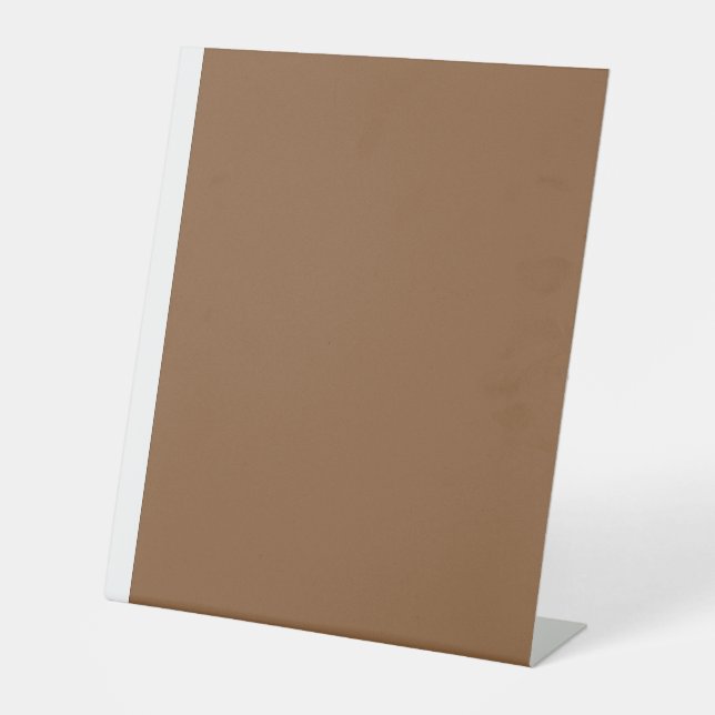 Elevate Your Design with a Brown Background Pedestal Sign (Front)