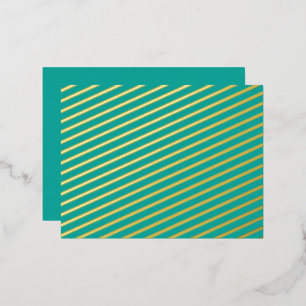 Elevate Your Design with a Green Background Foil Holiday Postcard