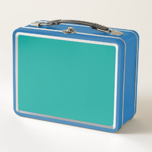Elevate Your Design with a Green Background  Metal Lunch Box