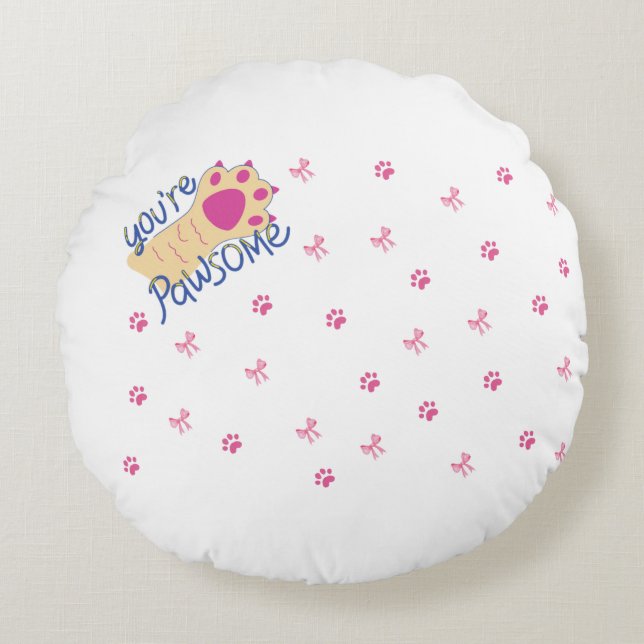 Elevate your pet's lounging area round cushion (Front)