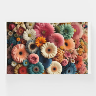 Elevate Your Space Colourful Gerbera Daisy Floral Banner