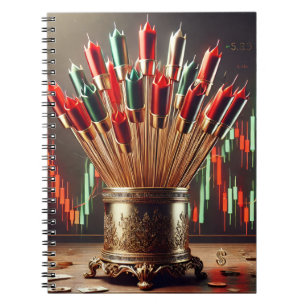 Elevate your space with trading-inspired art. 02 notebook