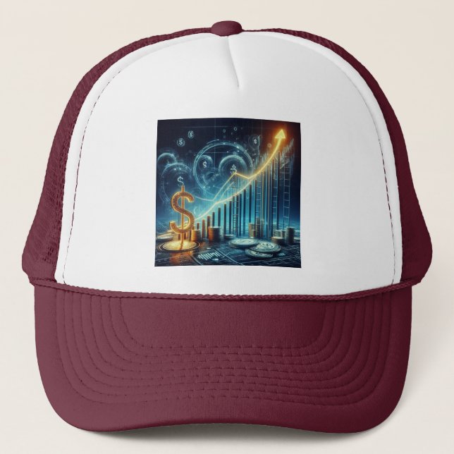 Elevate your space with trading-inspired art. 07 trucker hat (Front)