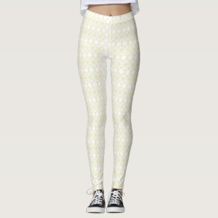 Elevate Your Space with White and Gold Geometric Leggings