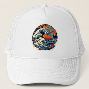 Elevate Your Style: Nami The Great Wave Artwork Trucker Hat