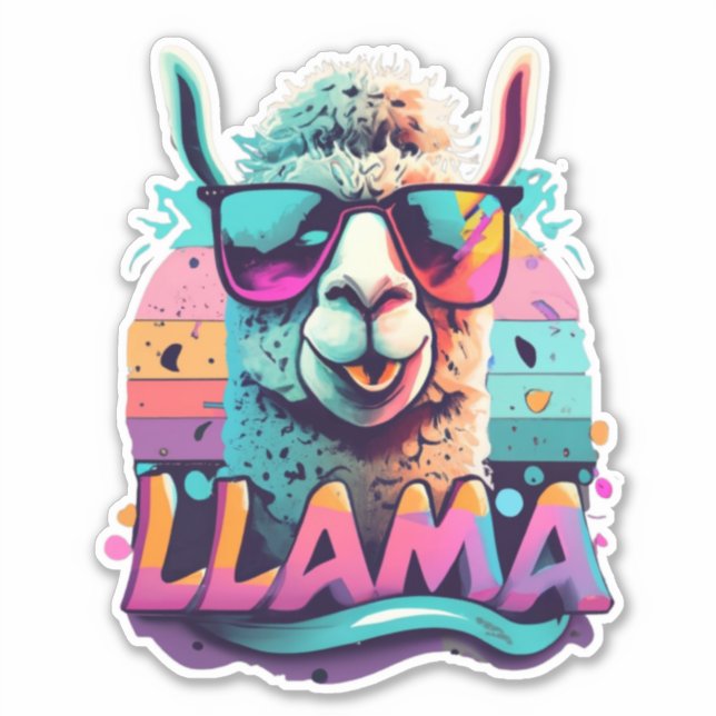 Elevate Your Style with Llama-Inspired Sticker Art (Front)