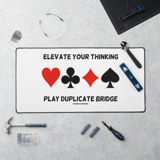Elevate Your Thinking Play Duplicate Bridge Desk Mat (Workstation)
