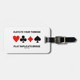 Elevate Your Thinking Play Duplicate Bridge Luggage Tag