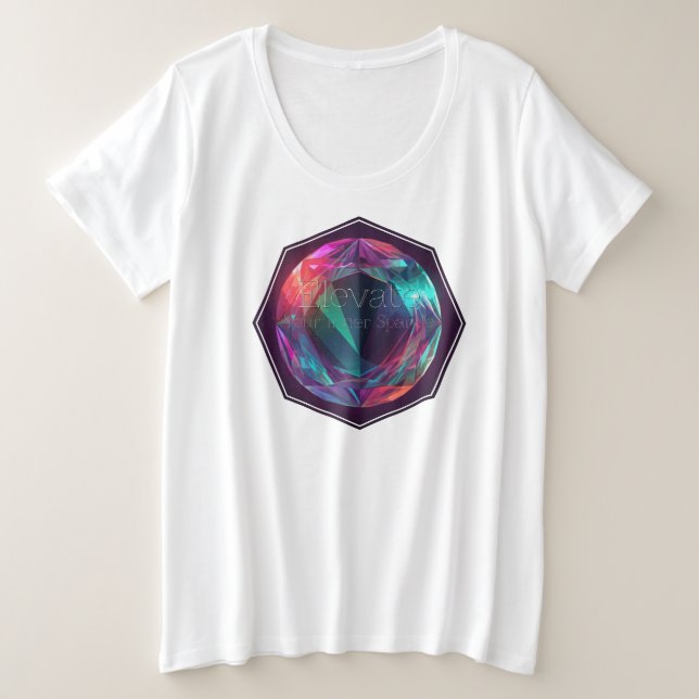 Elevate Yout Inner Sparkle T-Shirt Plus Size T-Shirt (Design Front)