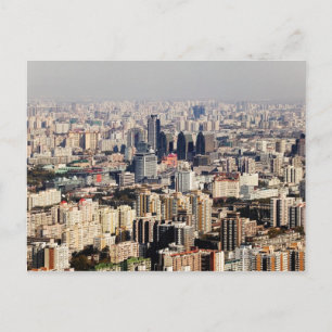 Elevated Beijing Cityscape Postcard