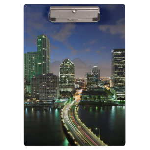 Elevated city skyline clipboard