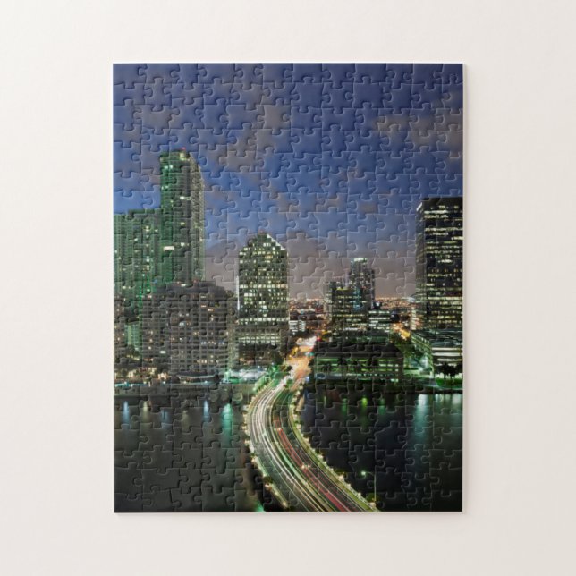 Elevated city skyline jigsaw puzzle (Vertical)